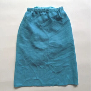 Vintage Pencil Skirt Teal Blue Homemade Woman's